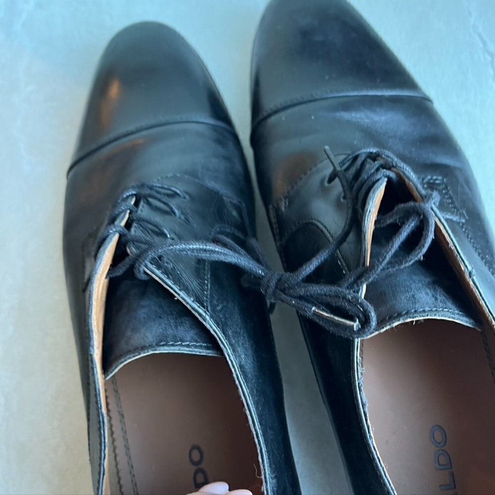 ** Aldo Men's Leather dress shoes Tie Size 10 - Picture 10 of 10
